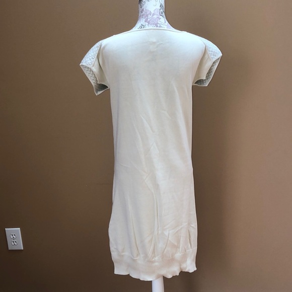 Tia Cibani Sweater Dress 2 white gray sheath - Picture 5 of 8